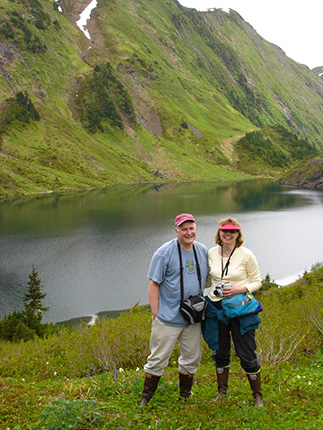 Island Wings hiking tour siteseeing in Misty Fiords southeast Alaska.