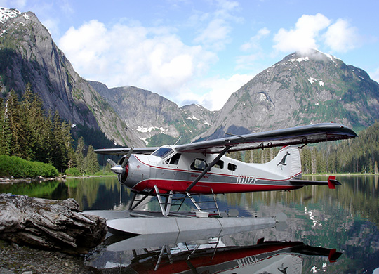 Island Wings on flightseeing tours to Misty Fiords lands and lets you get on the land for sightseeing and to experience the wilderness.