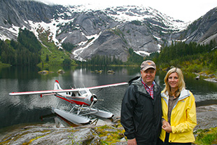 Island Wings flightseeing clients on a Misty Fiords tours.
