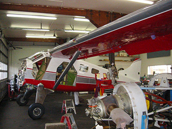 Kenmore Air, in the process of restoring Lady Esther at their facilities near Seattle, Washington.
